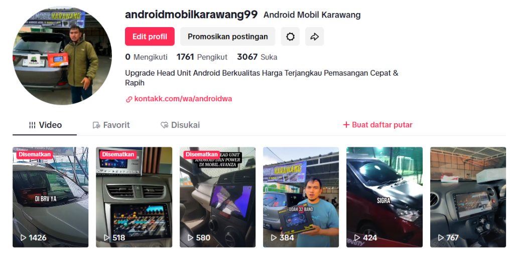 tiktok android mobil karawang